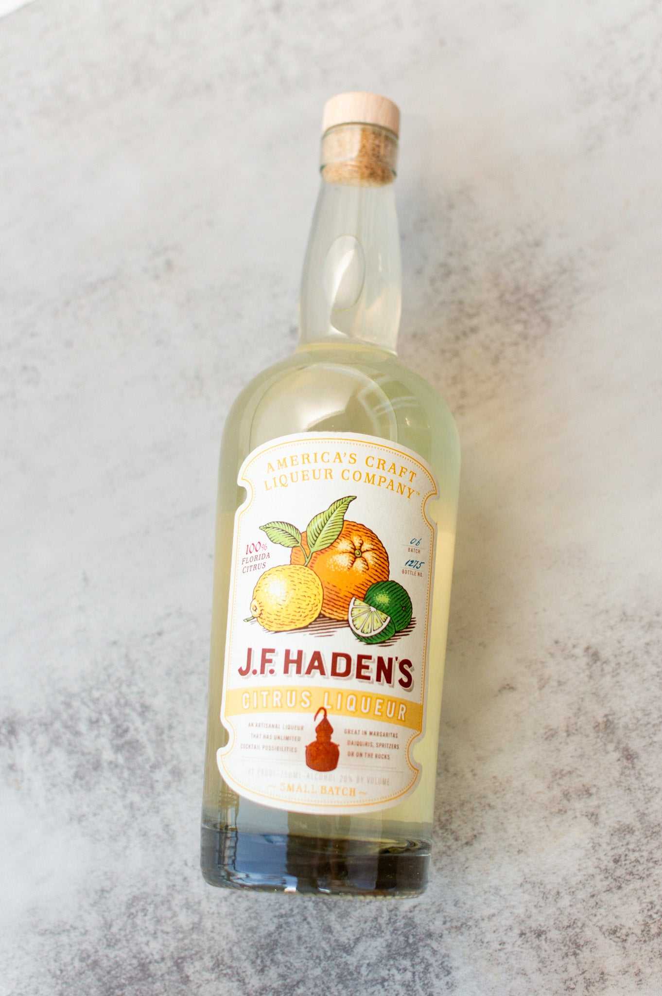 A VIBRANT CELEBRATION OF CITRUS
Bright, zesty, and beautifully balanced—J.F. Haden’s Citrus Liqueur is a bold tribute to Florida’s sun-soaked orchards. Crafted with Citrus