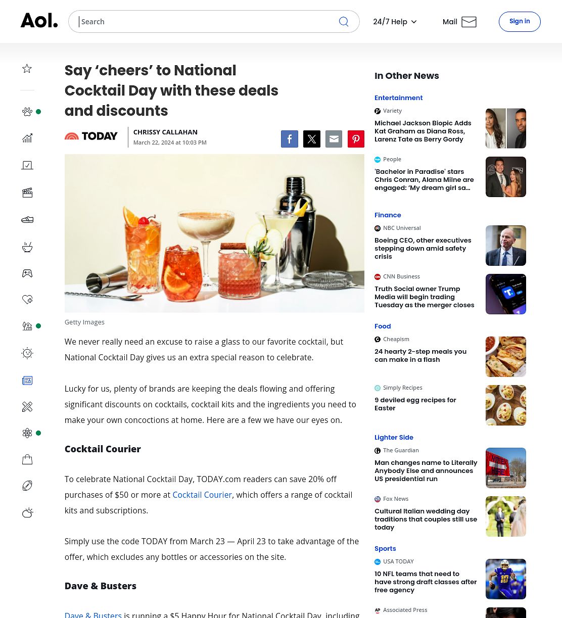 Say 'cheers' to National Cocktail Day