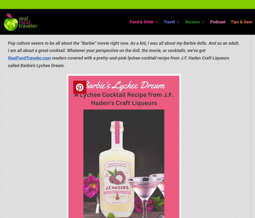 “Barbie”-Inspired Lychee Cocktail